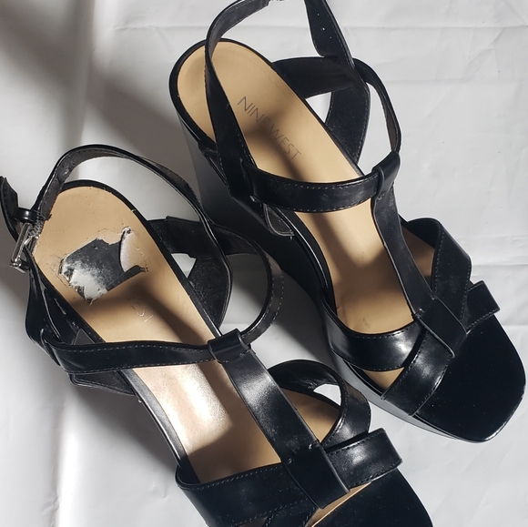 Women's high heel shoes wedges Nine West size 10 - Picture 2 of 6